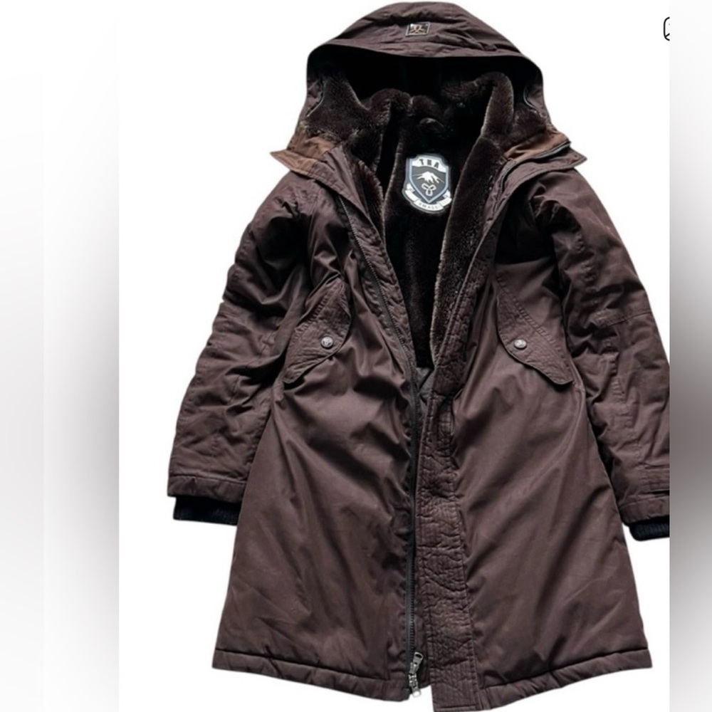 Aritzia TNA Half Fur Lined Parka Winter Coat Size S - Picture 6 of 12